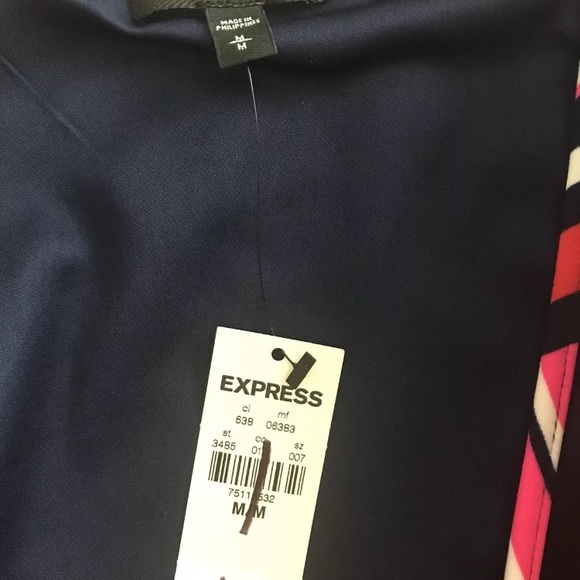 Express Women’s Multi Color Cross Strap Top Size M - Picture 2 of 2